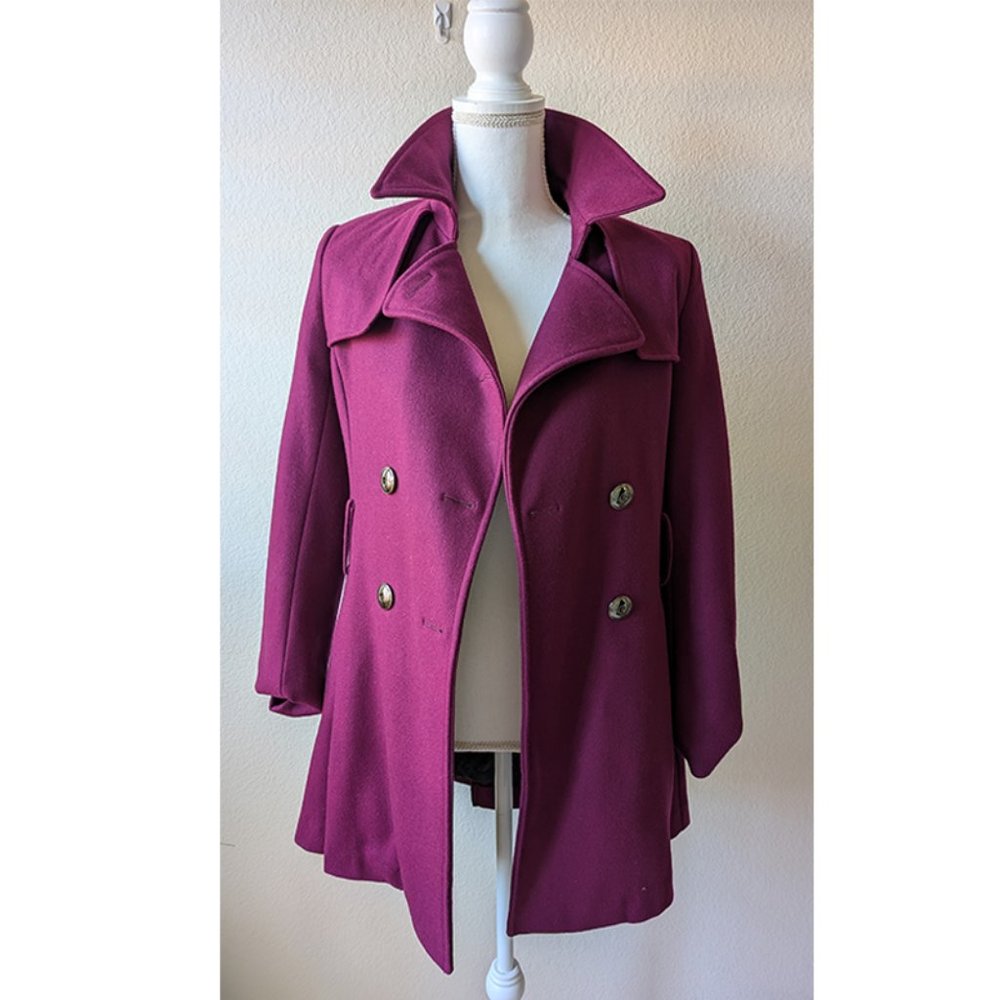 Via Spiga Pink Purple Peacoat - Size 2